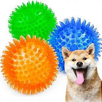 Small, Fetch Balls For Dogs Rubber Bright Colors Puppy Toys Dog Toy Balls Dog Squeaky Toys Spike Ball Dog Chew Toys For Small