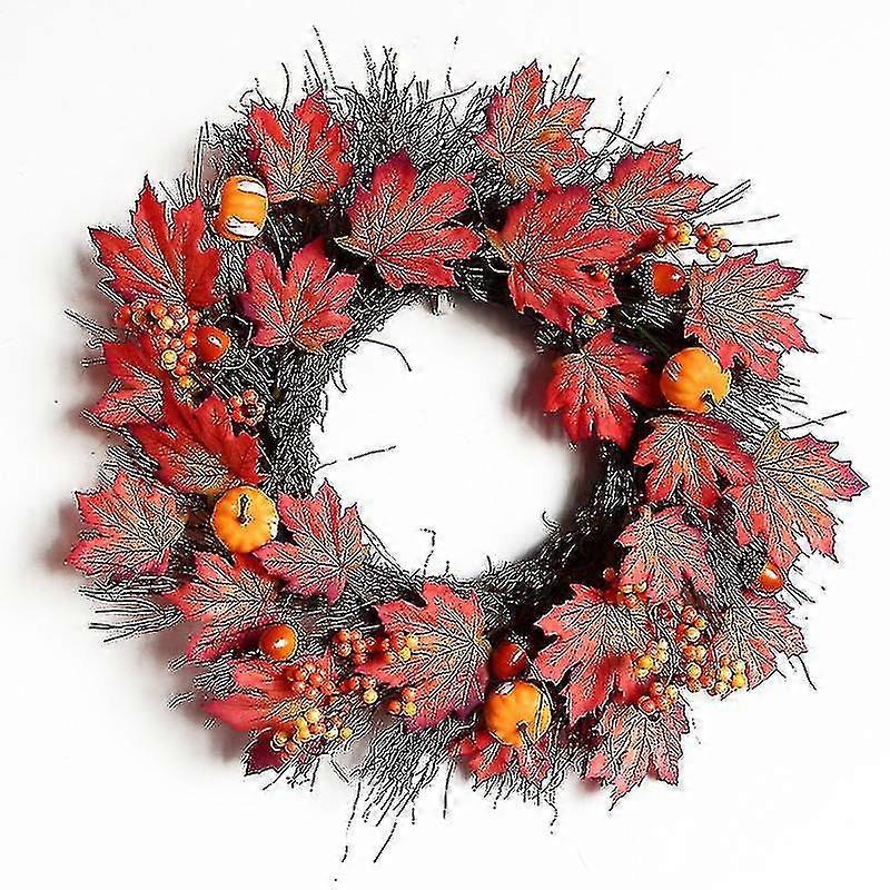 Flower Wreath 40cm Fall Maple Leaf Garland