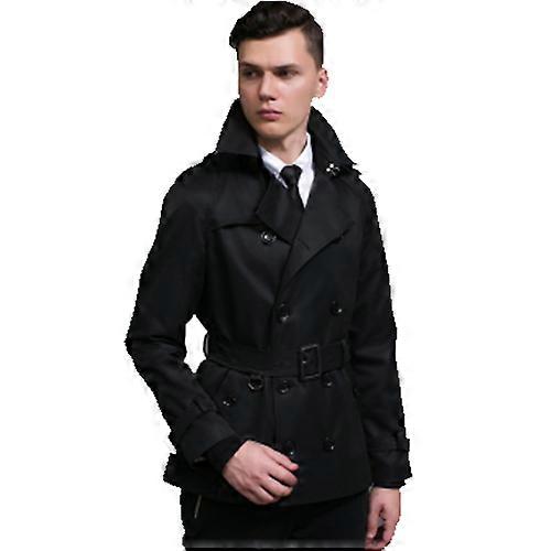 معطف الخندق للرجال الربيعي مزدوج الصدر معطف رجالي كلاسيكي معطف ترنش ضئيل كاساكو إنجلترا ملابس #18221 Holyrising