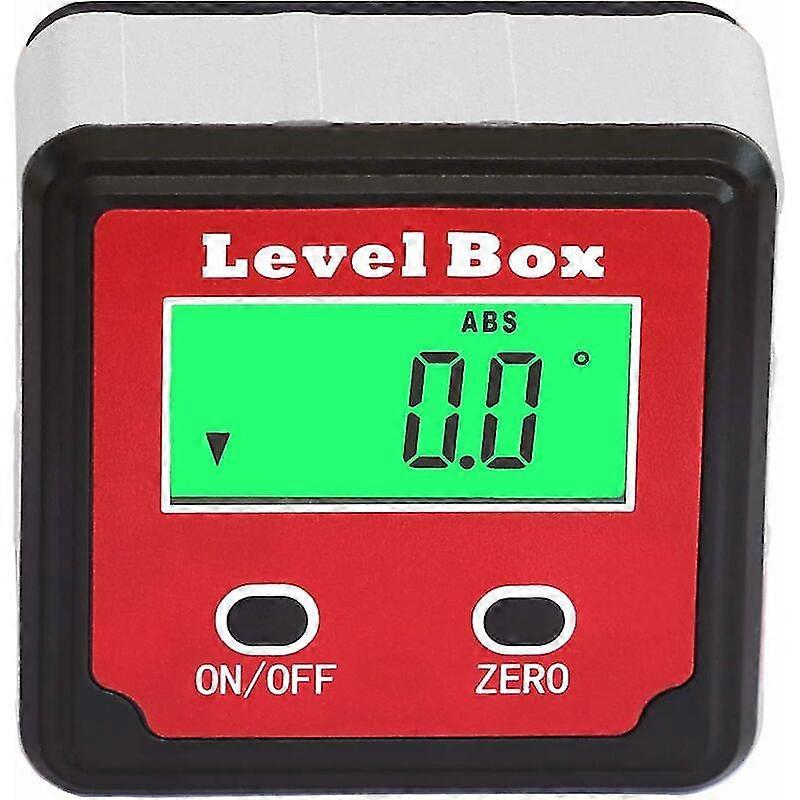 Waterproof Digital LCD Angle Inclinometer Angle Box Bevel Box Level Box Angle Box Built-in Magnets 1 Battery Included