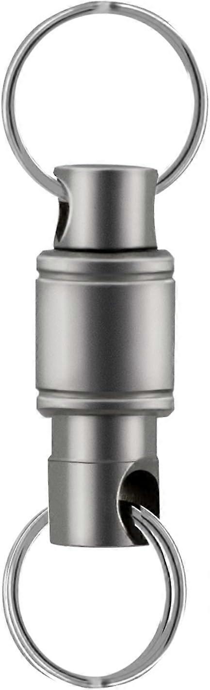 Titanium quick release key fob, detachable key ring pull open key fob