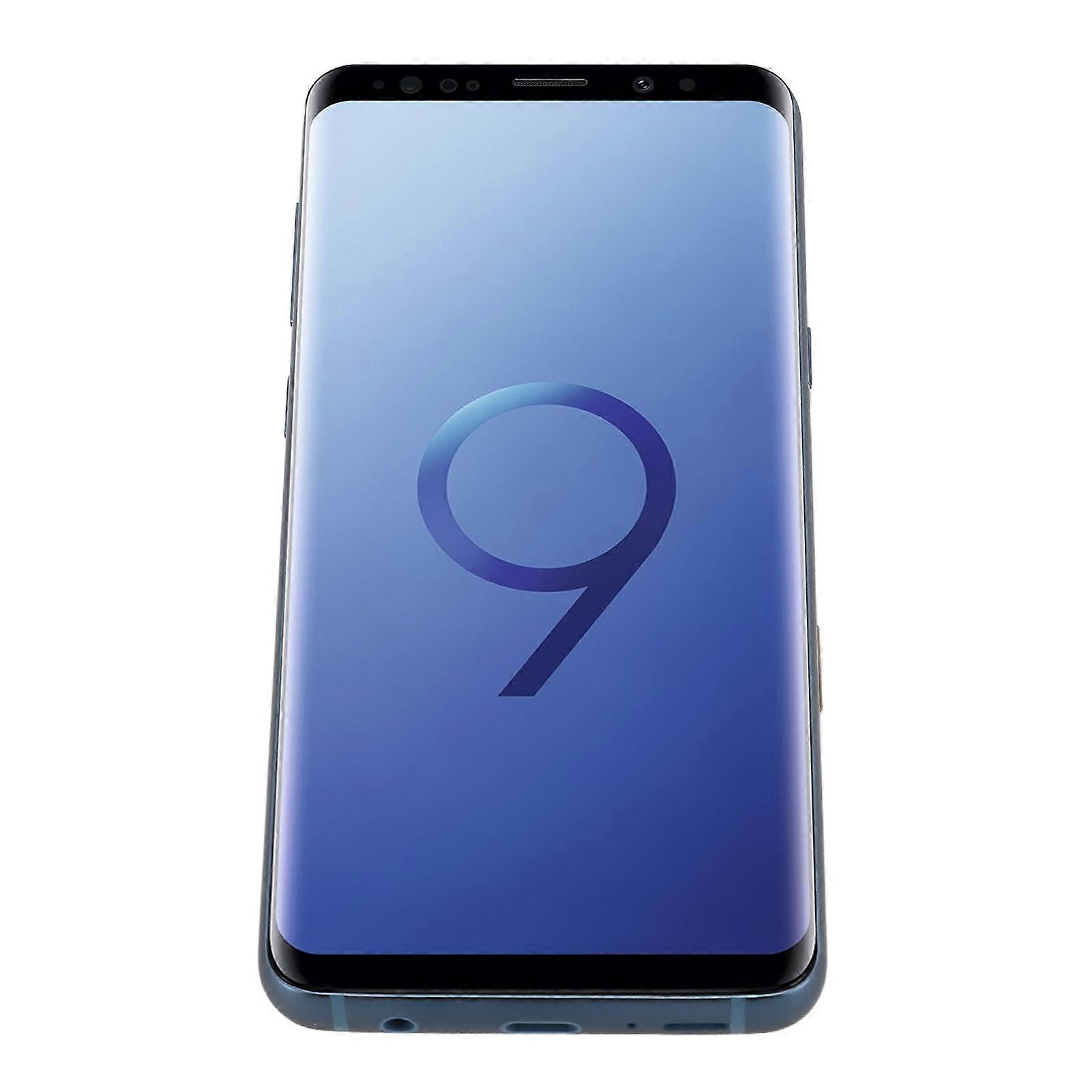 Skärmbyte med ram och reparationsverktyg 5,8 tums pekskärm digitizer montering för Galaxy S9 SM-G9650 G965F G965U Blå 