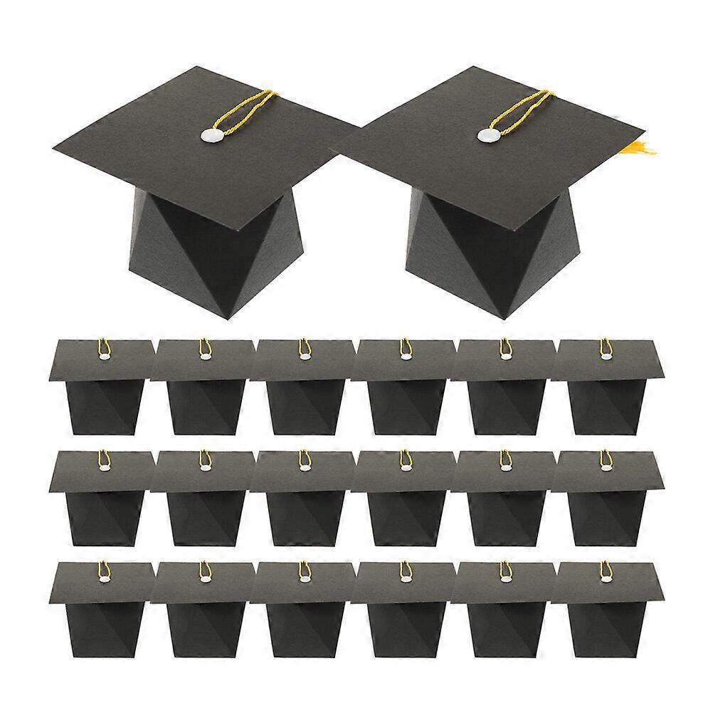25pcs Graduation Candy Box Graduation Cap Dessert Box Chocolate Packing Case