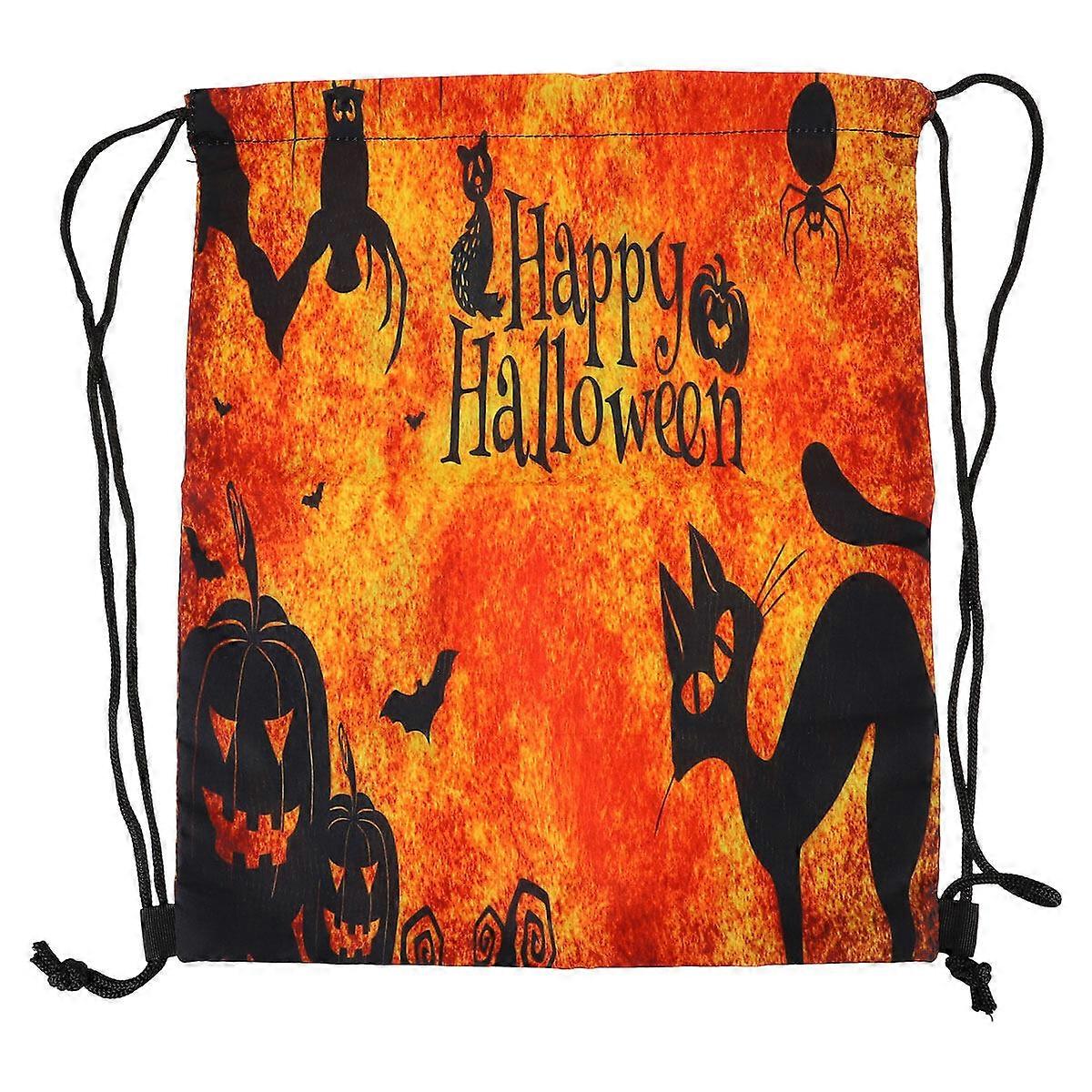 1Pc Halloween Themed Drawstring Bag Bundle Pocket Drawstring Backpacks