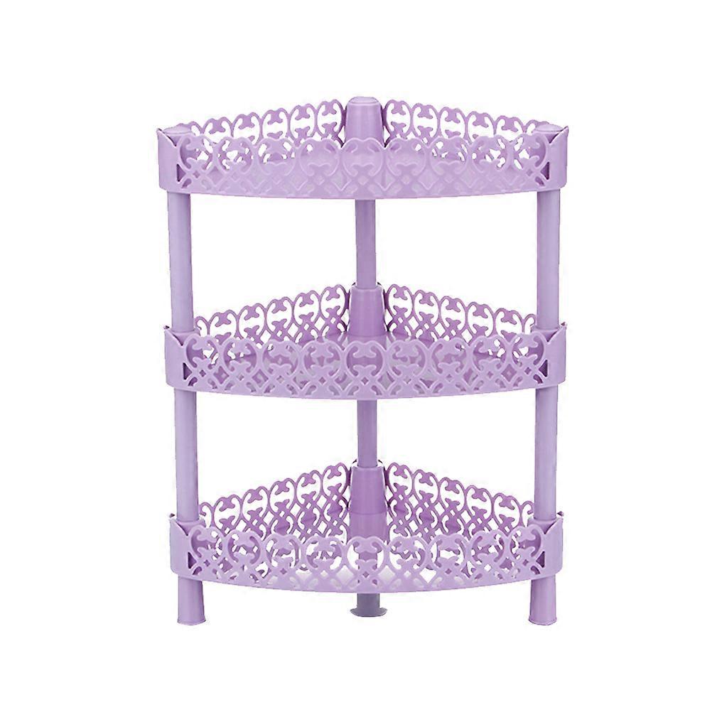 Desktop Organizer Shelf 3 Layer Plastic Storage Shelves Plastic Rack Corner Shelf Organizer Desk Stand Rack