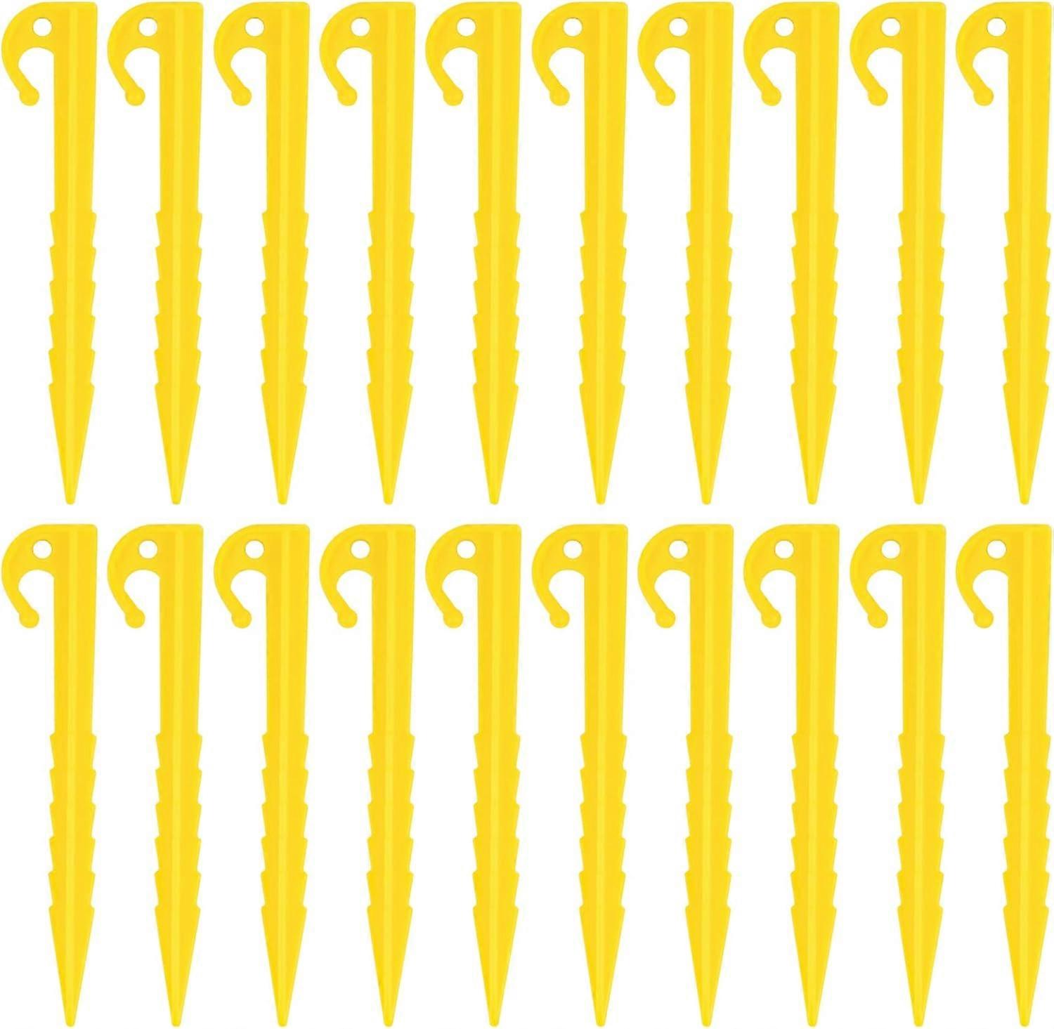 أوتاد خيمة بلاستيكية ، أوتاد تخييم بلاستيكية ، مسامير خيمة بلاستيكية ثقيلة خيمة حصص أوتاد خيمة أوتاد أرضية صلبة ، أوتاد خيمة متينة لإصلاح التخييم Te