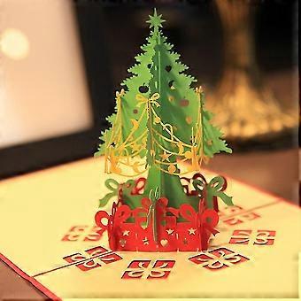 Biglietto Di Natale Pop-Up 3D Con Renna - Fatto A Mano In Carta Kraft, Con Busta, Regalo Originale - 2
