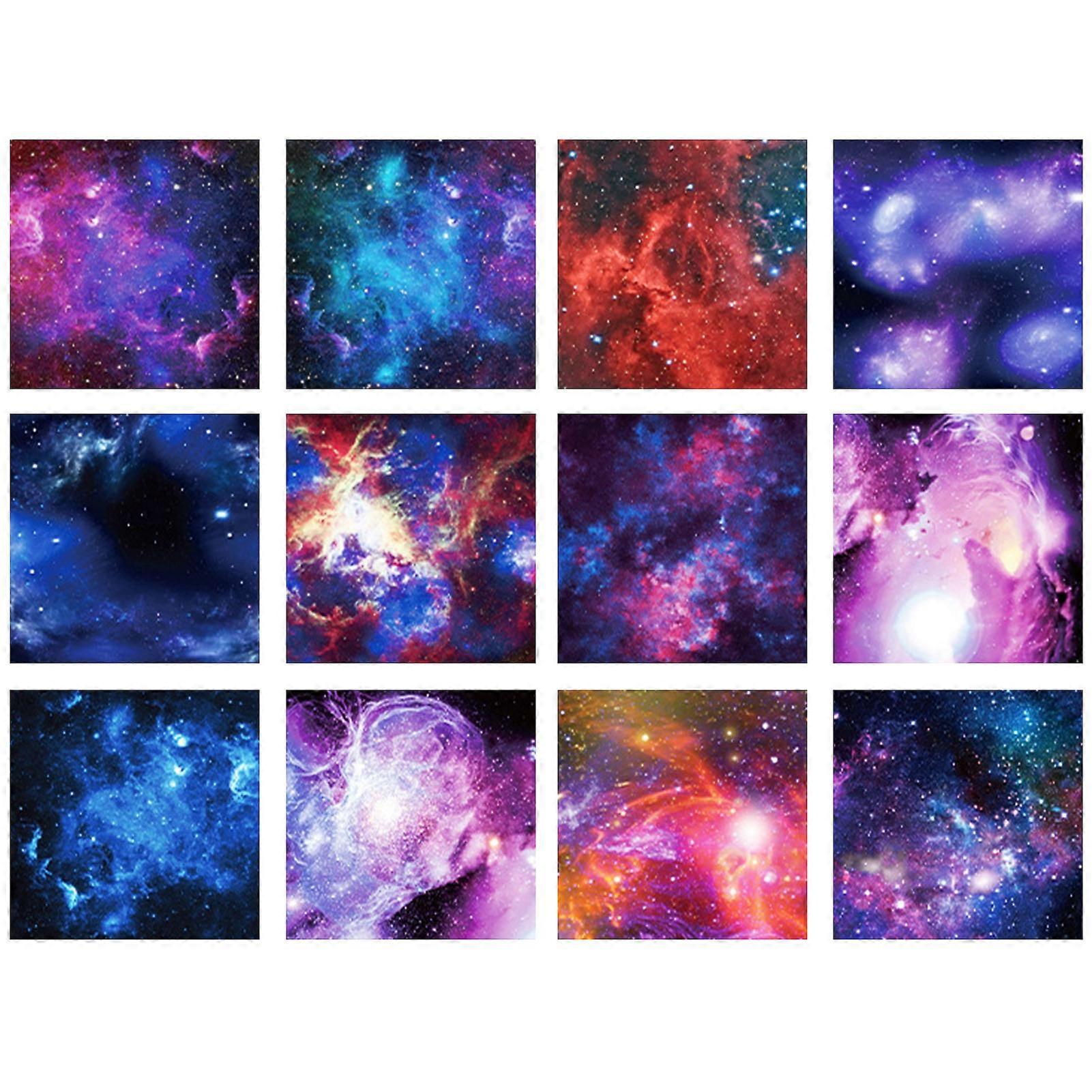 JIKAIX 1 Set Origami Paper Stars Pattern Gradient Cut Free DIY Double Side Print Handcraft Paper for School