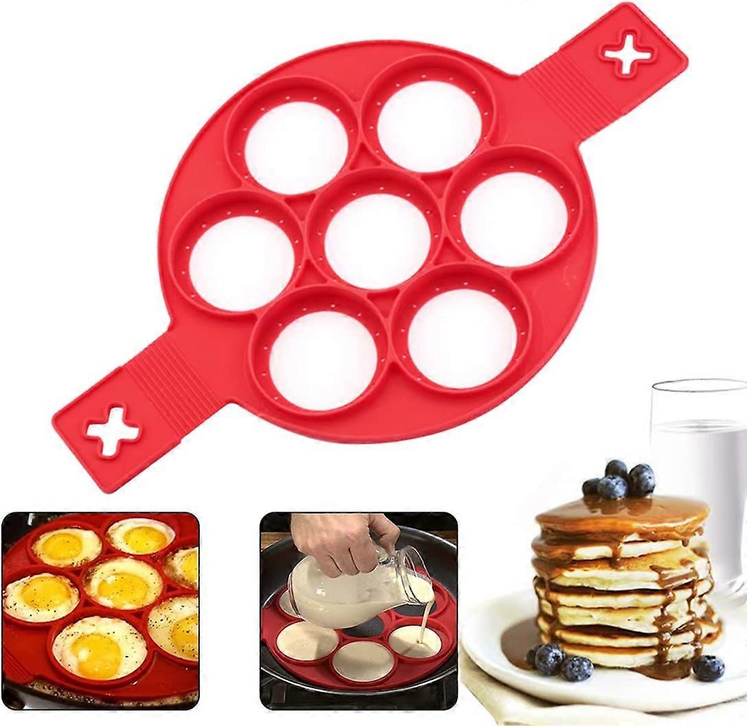 Silicone Pancake Mold, Pancake Maker, Nonstick Kitchen Tool Ring Maker Pancake Accessories Ring