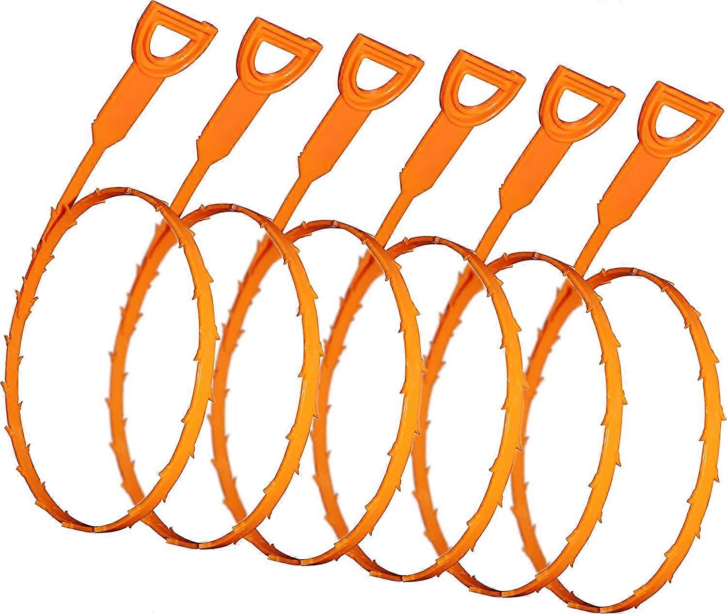 6pcs 20 polegadas. Removedor de entupimento de ralo de cabelo SON e ferramenta de limpeza de cobra (6pcs 20 polegadas)