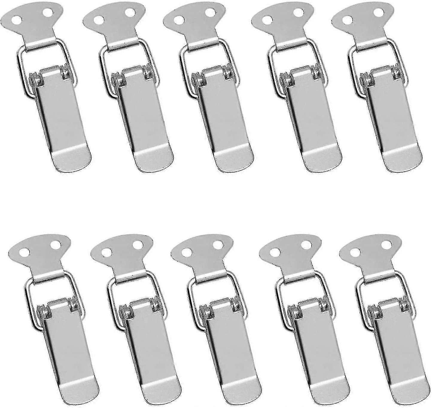 Stainless Steel Buckle, With Hook To Prevent Rust, Suitable For Cabinets, Boxes, Drawers (10 Pieces)