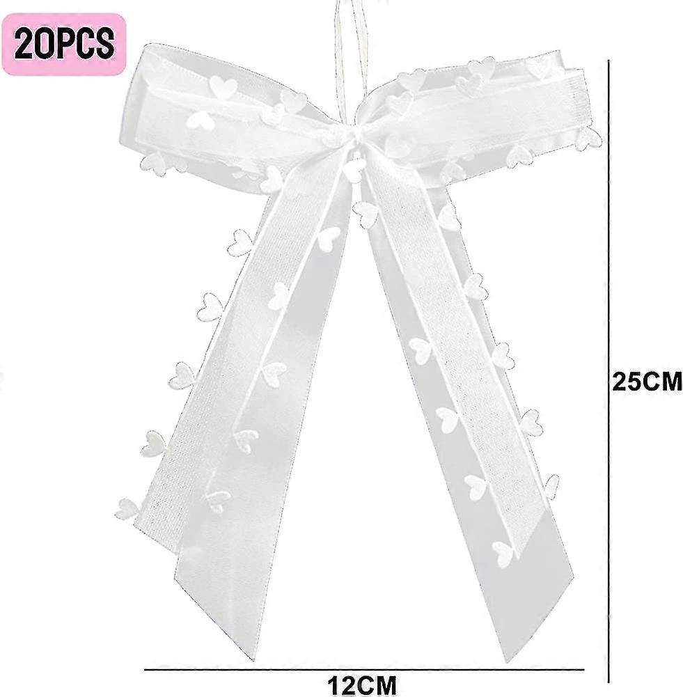 30pcs Wedding Car Bow,White Bow Decoration,Wedding Car Decoration,Wedding