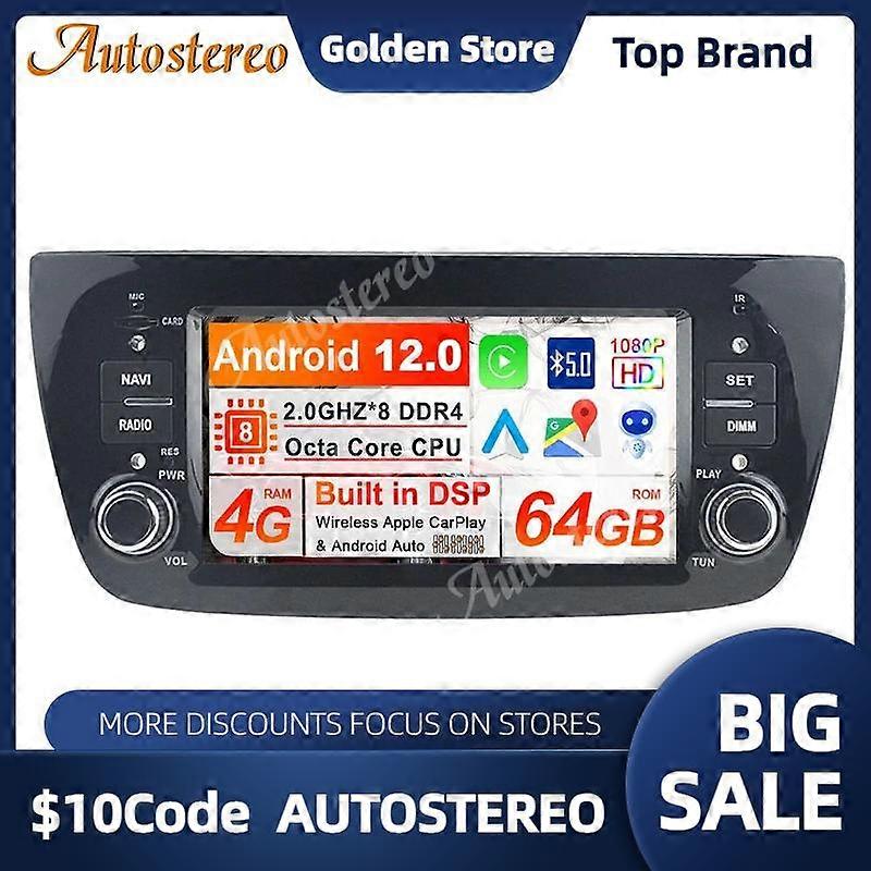 Android 12.0 Radio GPS Navigation for FIAT DOBLO 2016-2018 Wireless Carplay Car DVD Player Auto Stereo Radio Multimedia Headunit