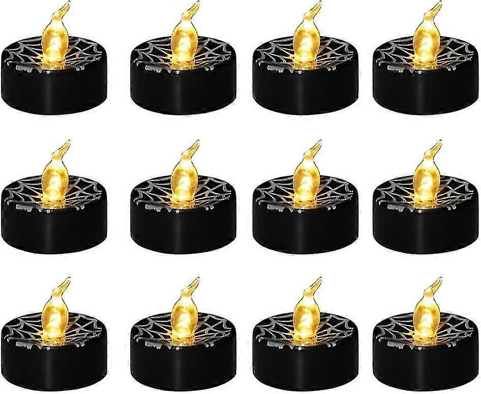 Black Flameless Led Candle Lights 12pcs