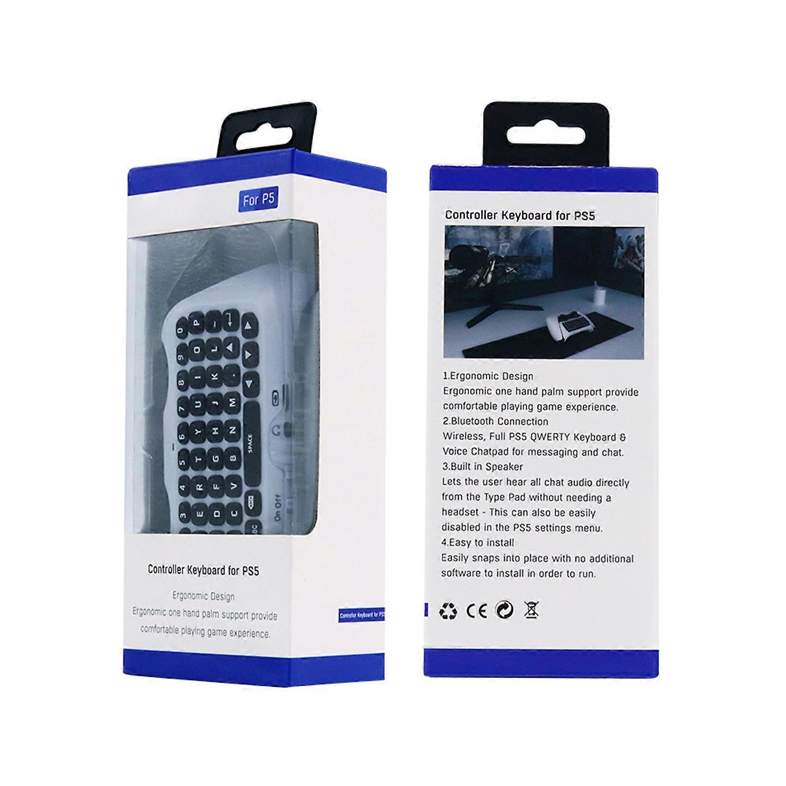 PS5 Wireless Bluetooth Keyboard for Gamepad Chat | Ergonomic Design