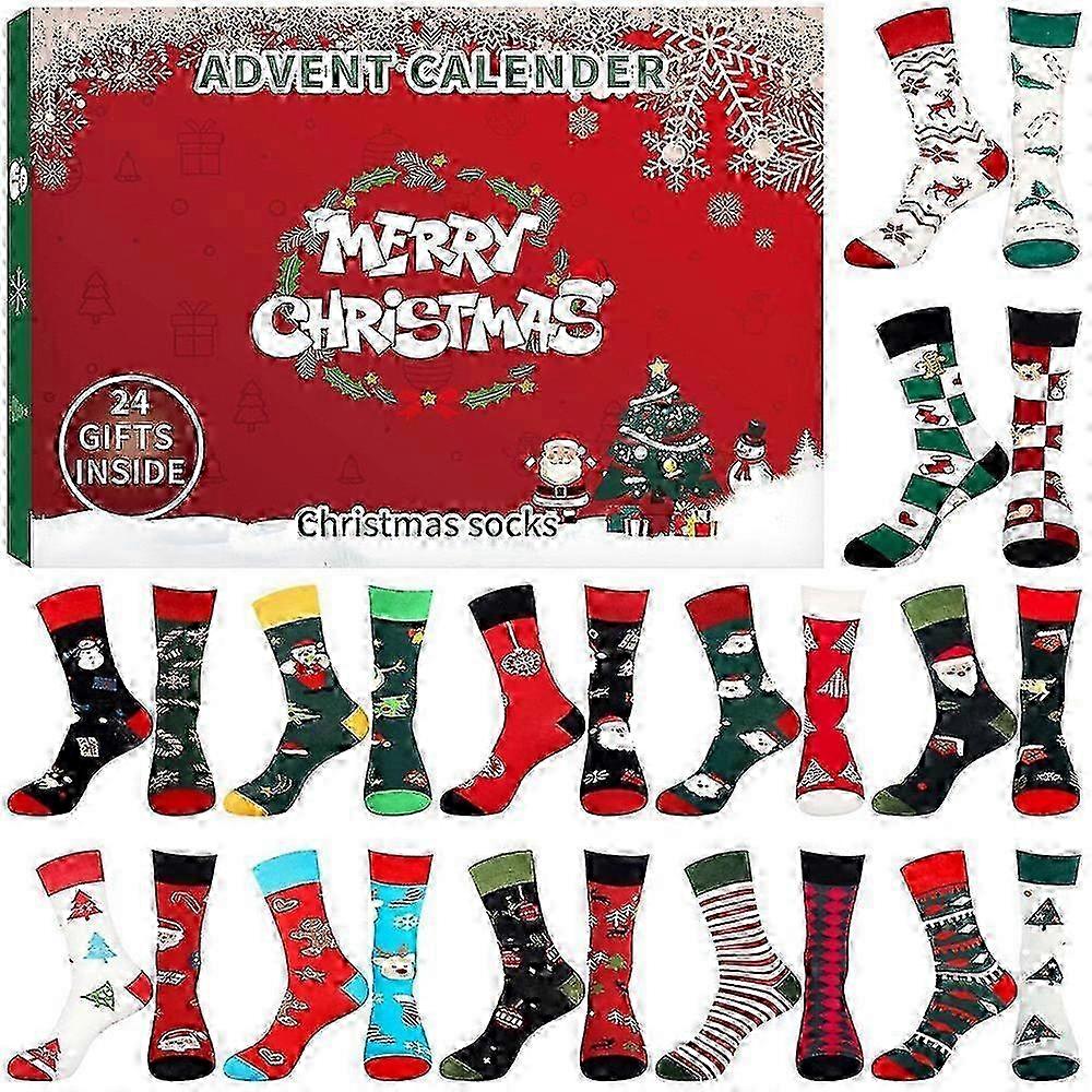 2024 Χριστουγεννιάτικες κάλτσες Advent Calendar,αστείες χριστουγεννιάτικες κάλτσες για γυναίκες Advent Calendar,χριστουγεννιάτικο σετ κάλτσας για ενήλικες