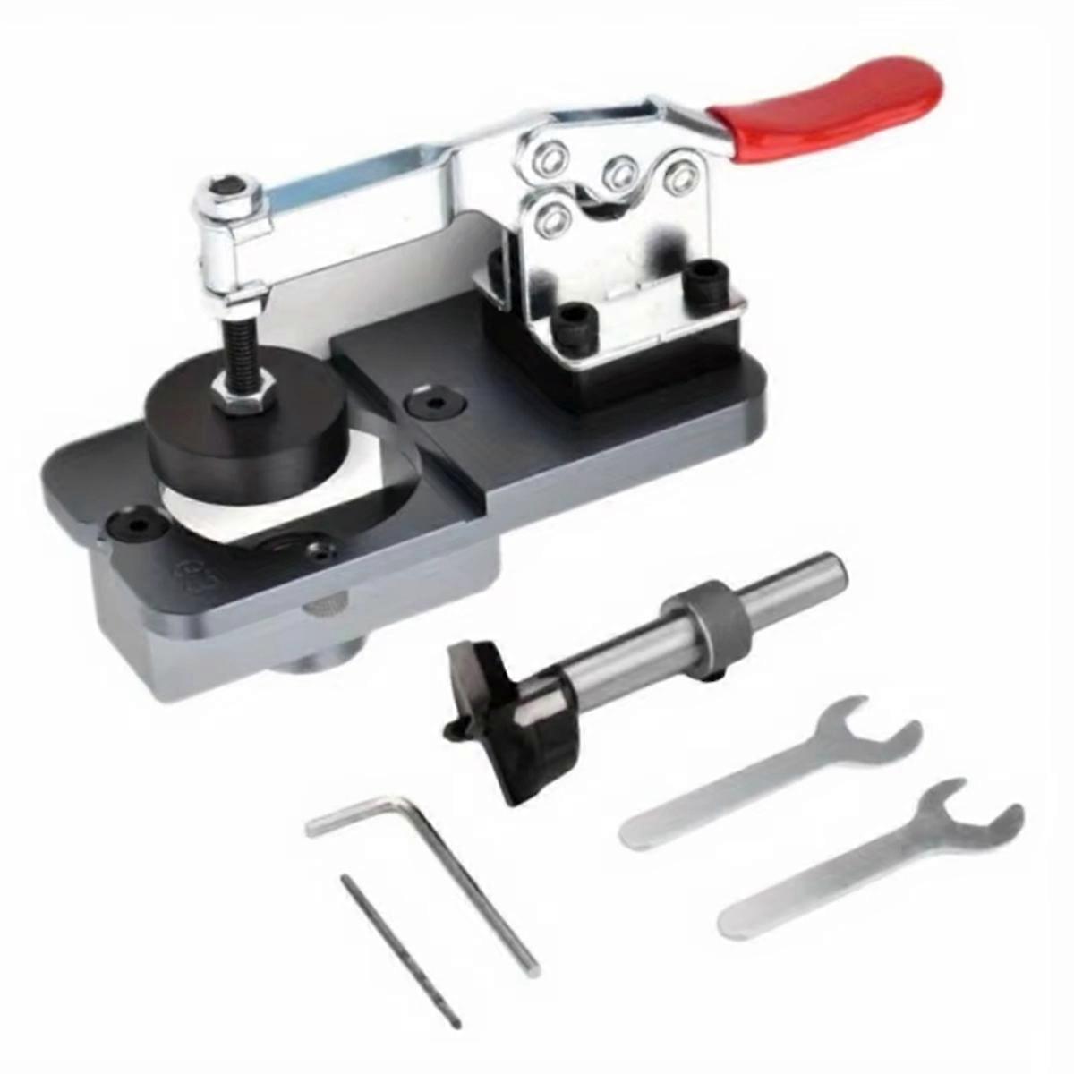 35mm Hinge Boring Jig Kit Concealed Hinge Drilling Guide Jig - Aluminum Alloy Hinge Hole Opener Tem