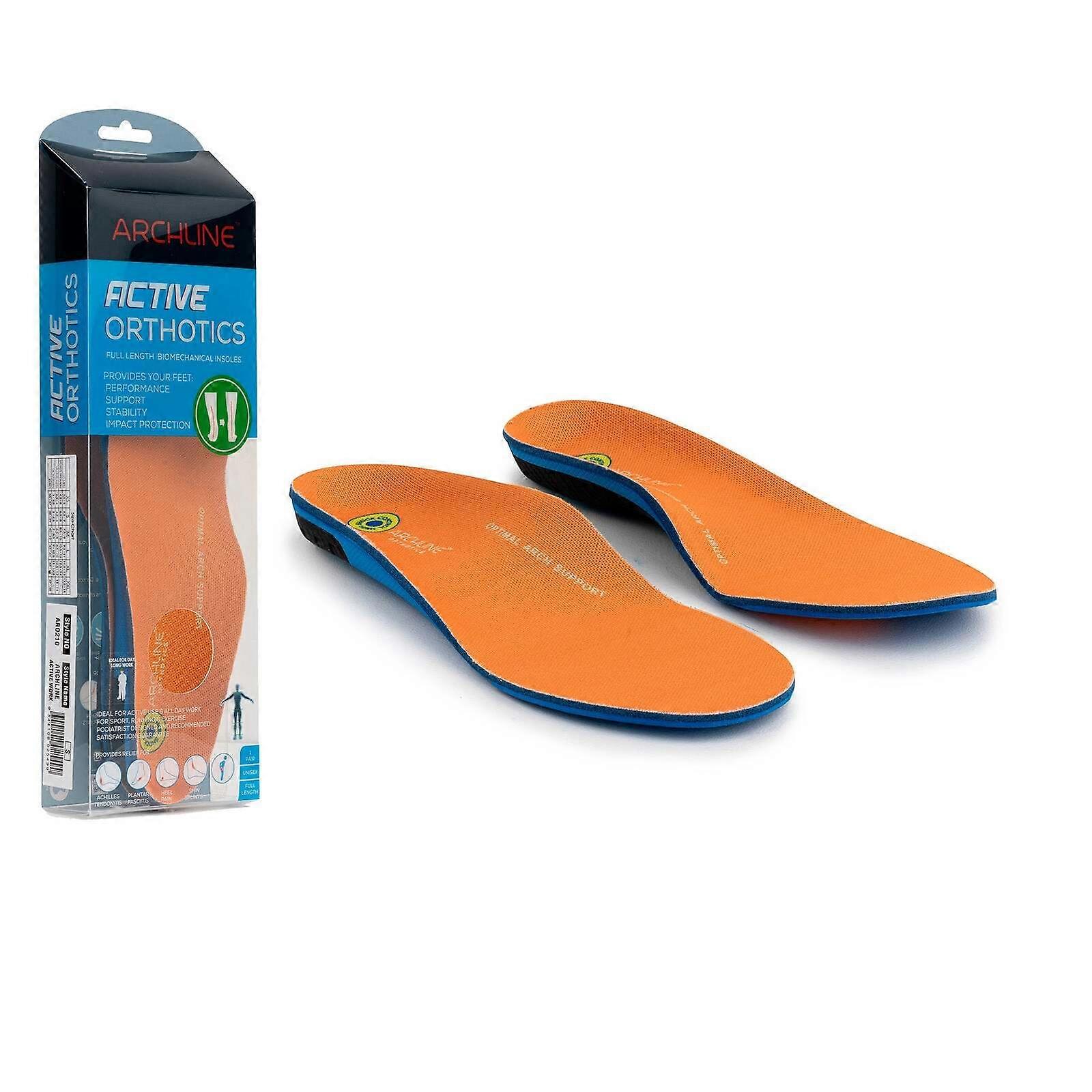 Archline Active Orthotics Full Length Arch Support Pain Relief Insoles