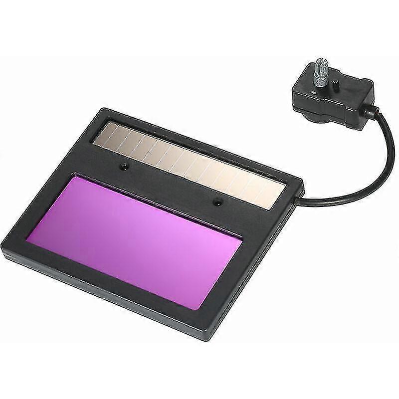 Auto-darkening solar welding helmet with protective lens