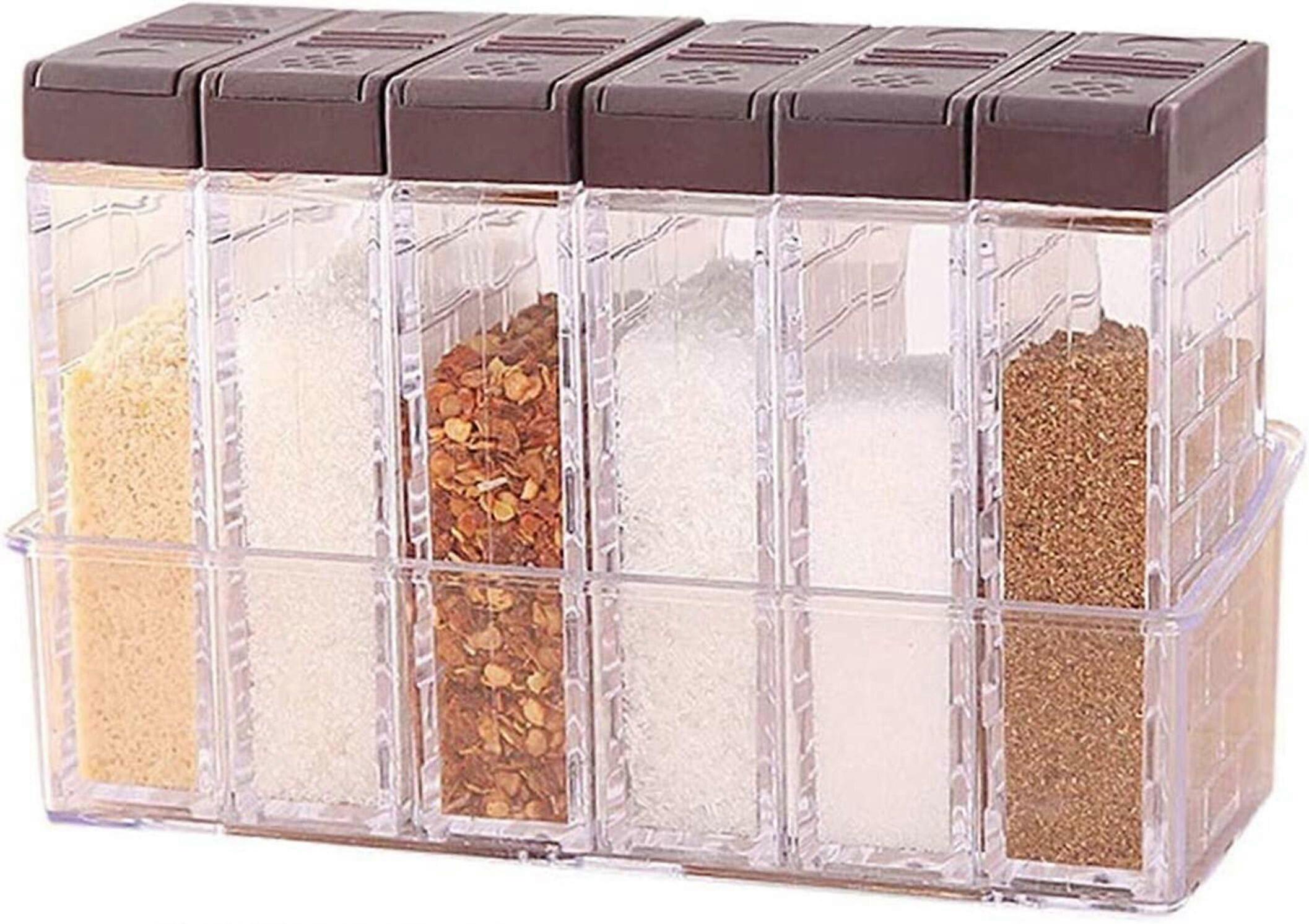 Seasoning Box - Coffee (with base and six compartments)