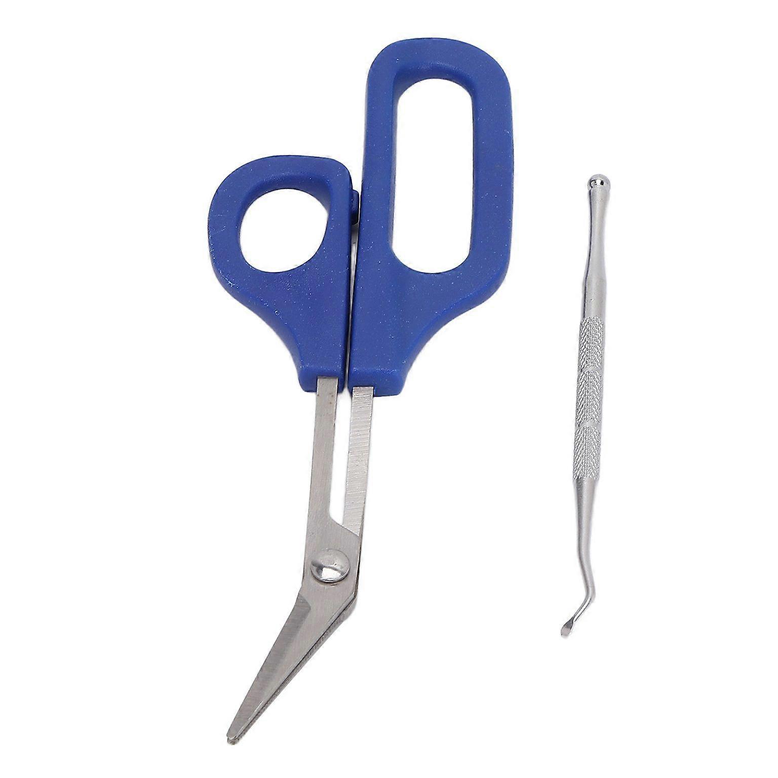 Ergonomic Long Handle Toenail Scissors for Elderly - Precision Cuticle Scissors