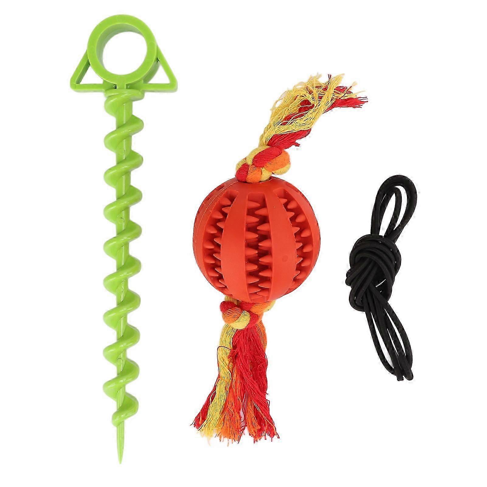 Tug of War Dog Toy Reinforced Interactive Anti Bite Dog Drawstring Chew Ball for Outdoor