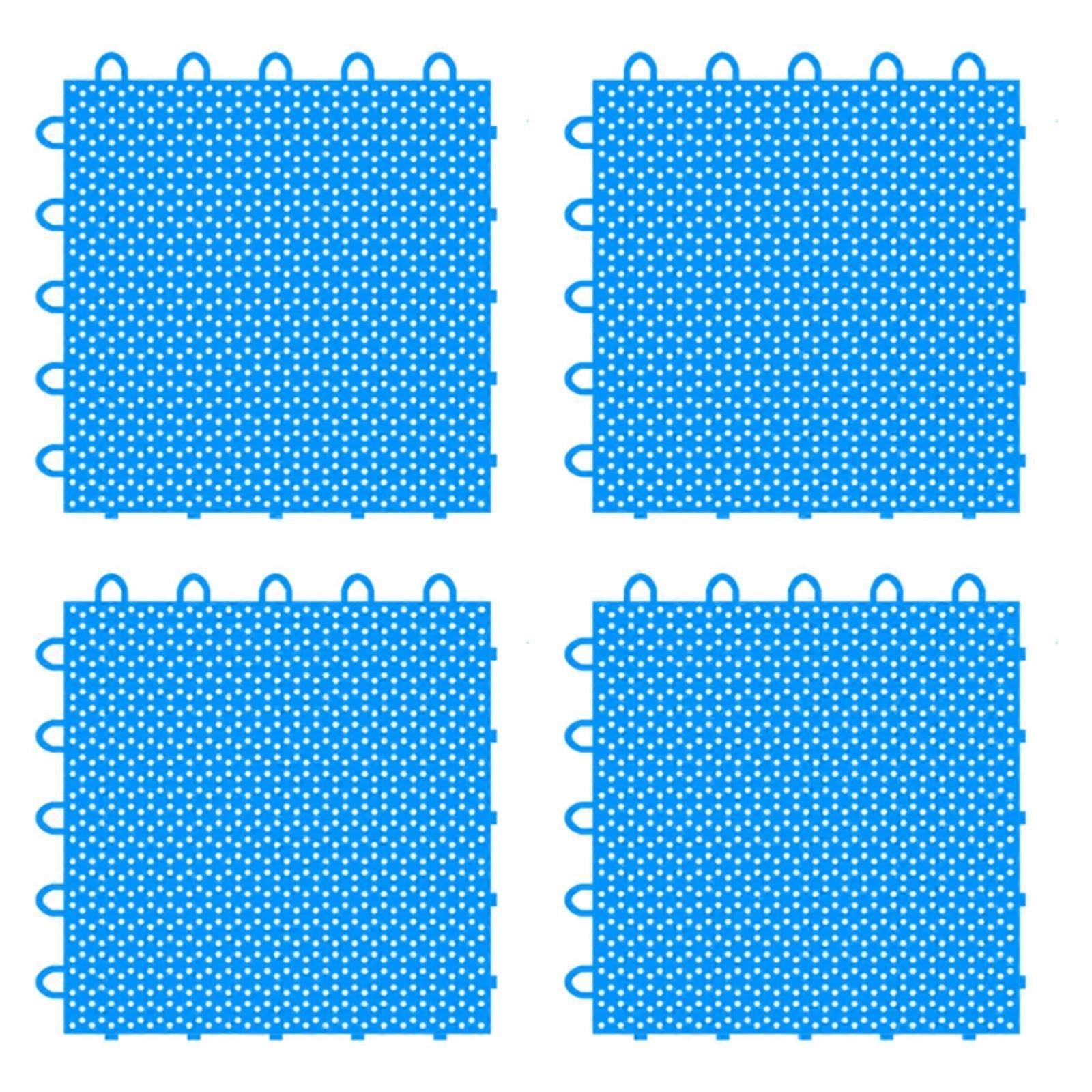 4x Dryland Ice Tiles Portable for Sports Training Tool Passing Stickhandling Blue