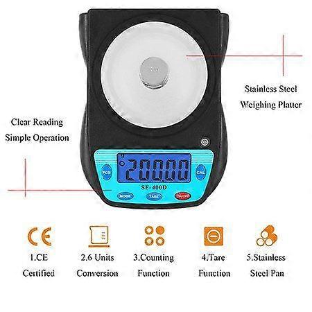 Precision Digital Lab Scale 600g x 0.01g - High Accuracy Electronic Weighing Scale with Multiple Unit Conversion and Counting Function