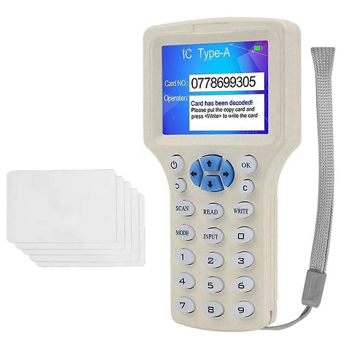 RFID NFC Smart Card Reader+5XT5577 Card RFID Duplicator 125K 13.56MHz IC/ID Key Writer RFID Programmer Key Replicator