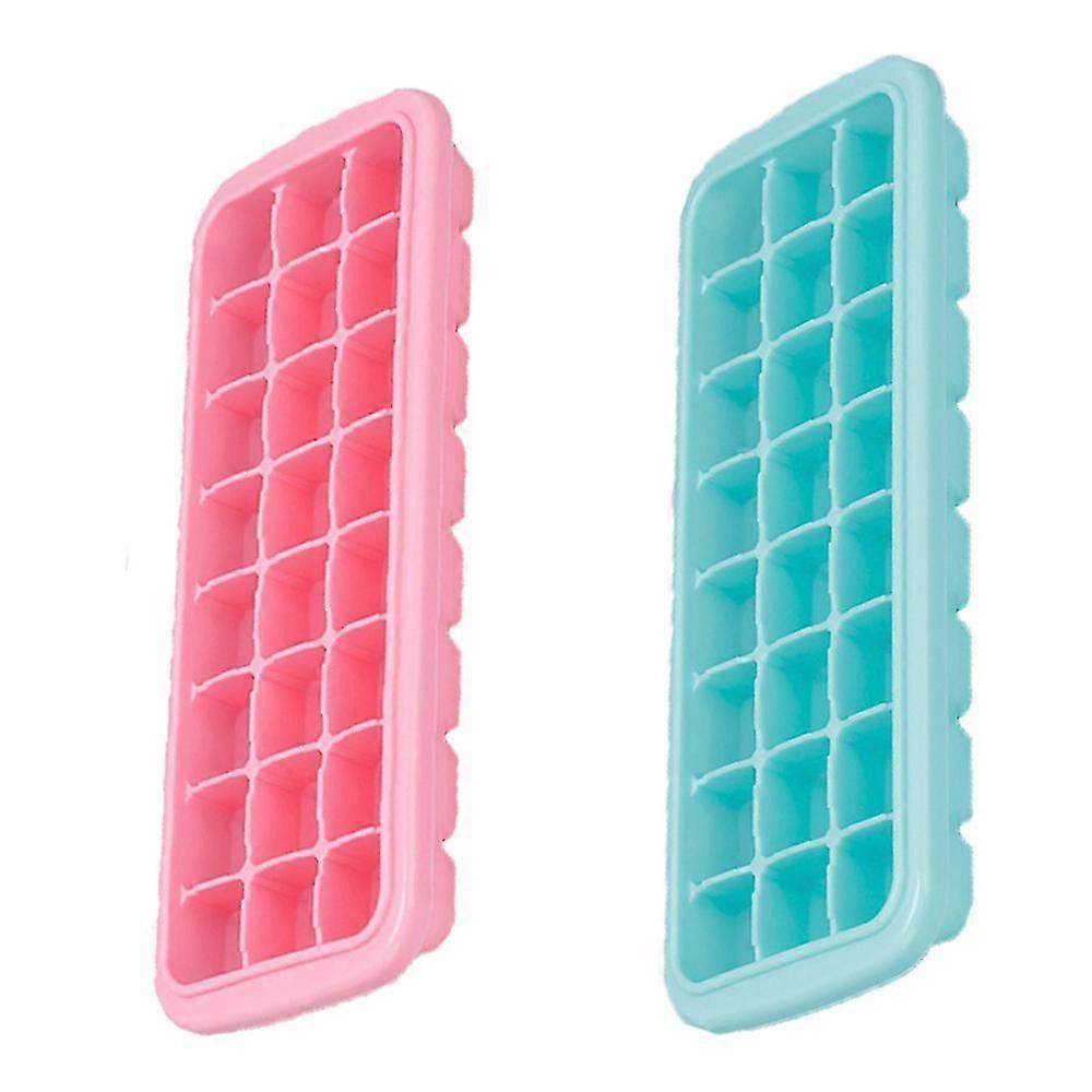 Ice Cube Trays, Ice Cube Molds With Lid,ice Trays Stackable pink*green