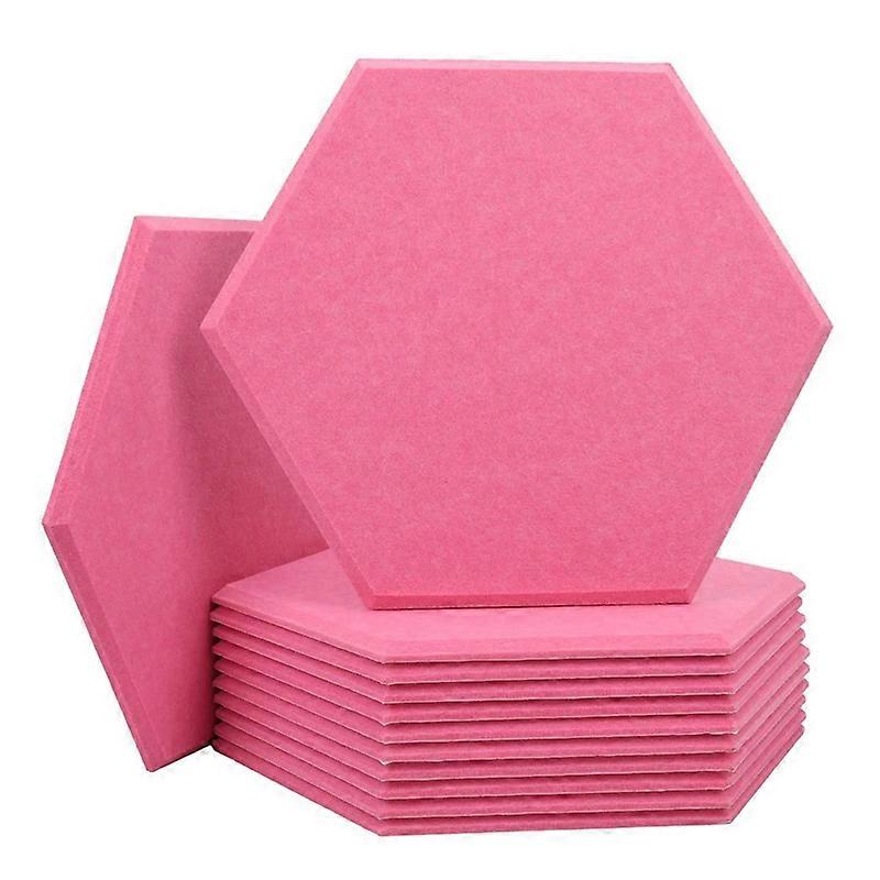 Hexagon Head Acoustic Sound Panels Proof Padding 12 Pack Beveled Edge Sound Acoustic Treatment Absorbent Panel