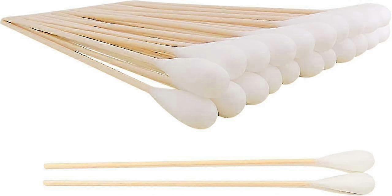 Hisopos largos de algodón, bastoncillos de algodón grandes con mango de madera para perros 100pcs