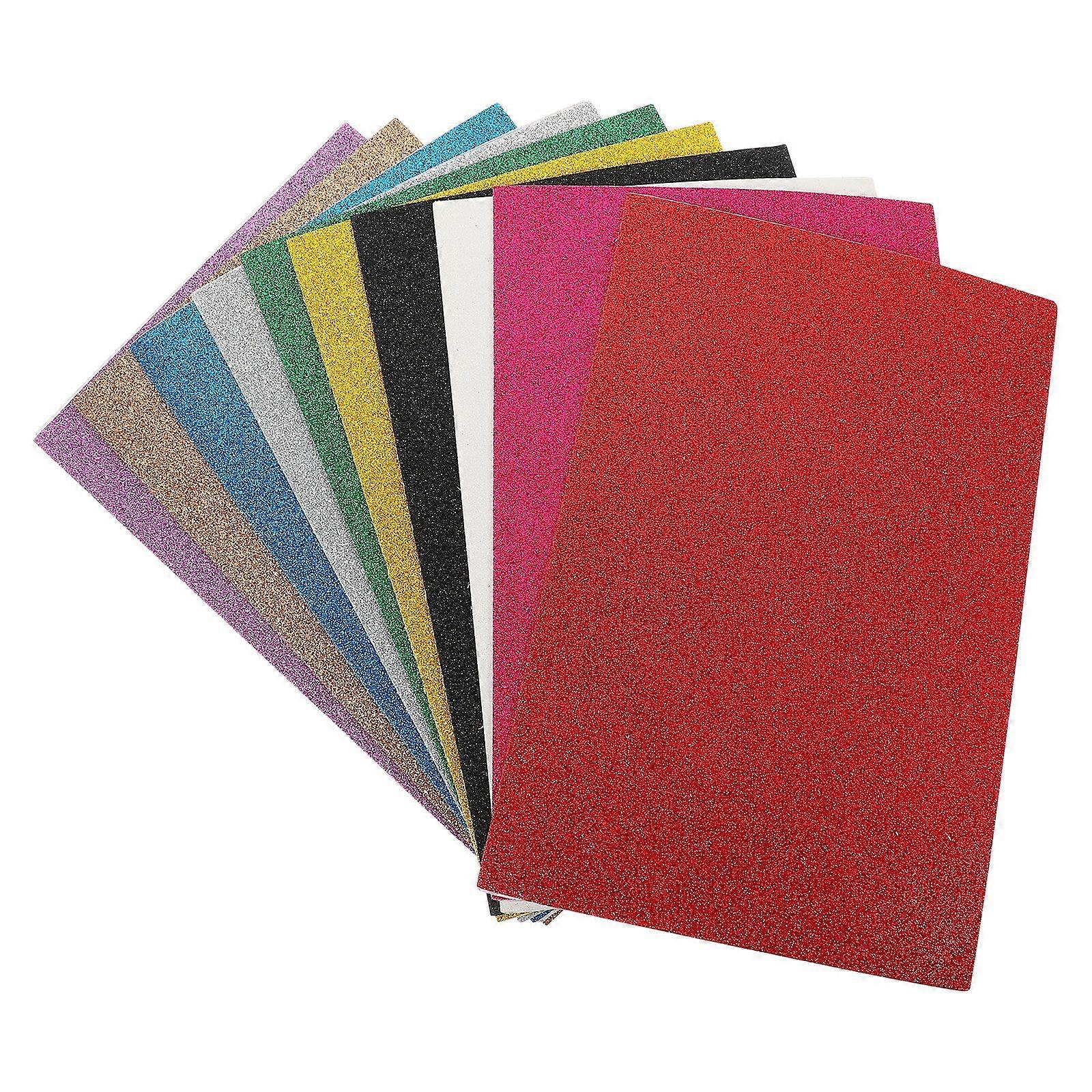 10 Sheets of Decorative Craft Foams Multi-function Foams Papers Craft Sheets (Random Color)