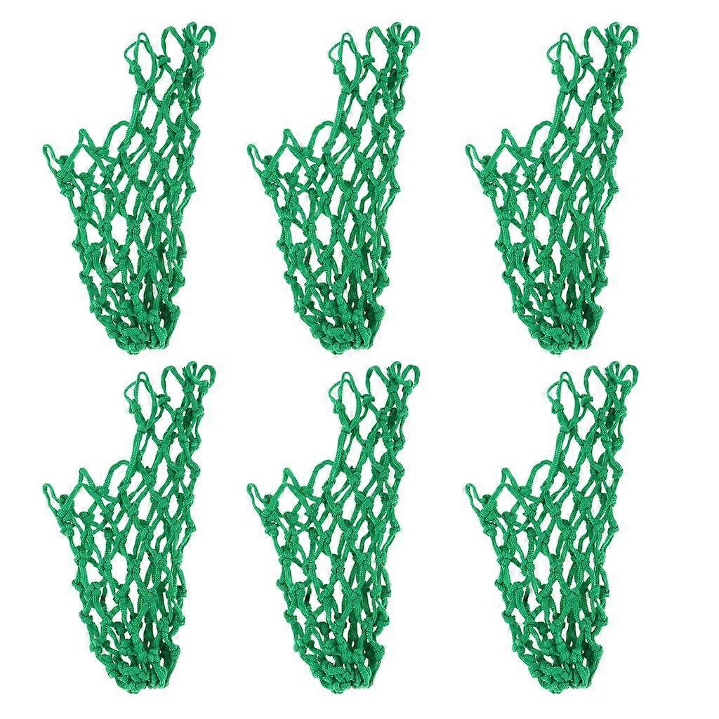 6x Heavy Duty Pool Table Net Pockets Snooker Table Mesh Bag Green Nylon