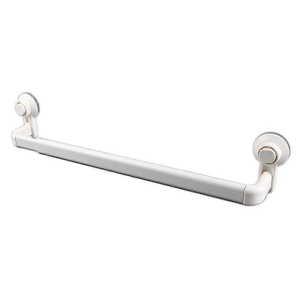 Wall Single Towel Bar Suction Cup Towel Shelf Wall Mounted Thin Modern White Pull-Back Design