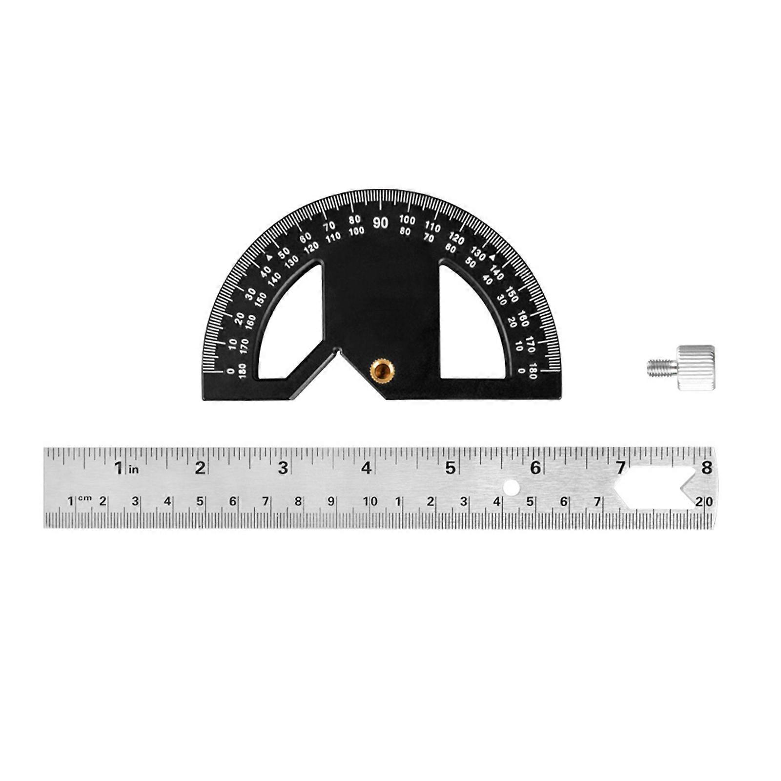 Aluminum Alloy Multi-angle Measuring Ruler Leveler Folding Metal Stationery Ruleres General-Tool Protractor-Inclinometer 8 inches