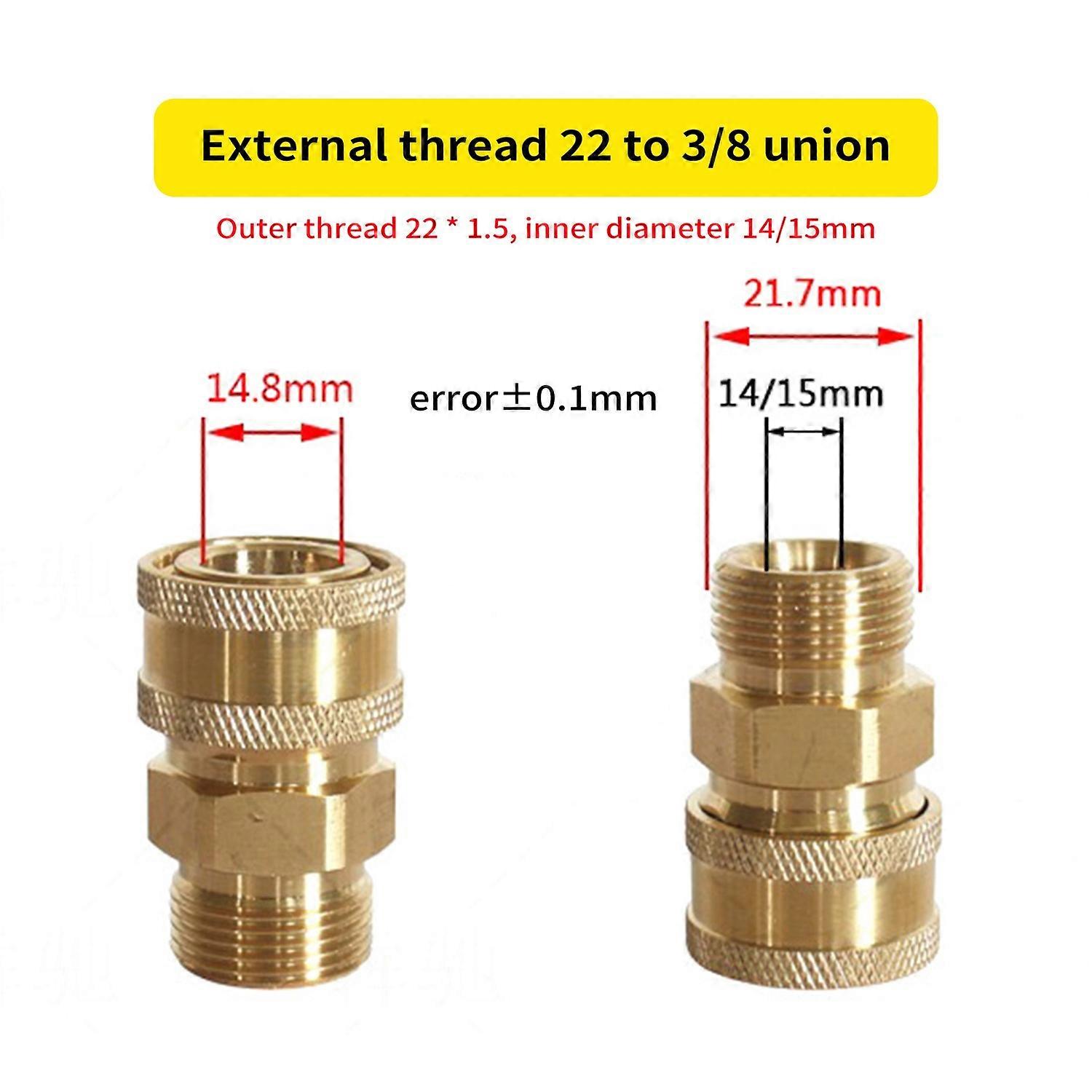 8pcs Pressure Washer Quick Connect Kits Car Pressure Washer Adapter Sets 3/8inch Quick Connect Disco