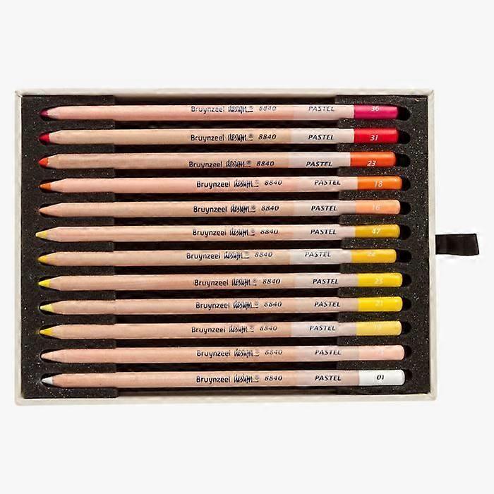 Pastel Crayons - Bruynzeel - Box of 48 - Assorted Colors - High Quality - Mixed