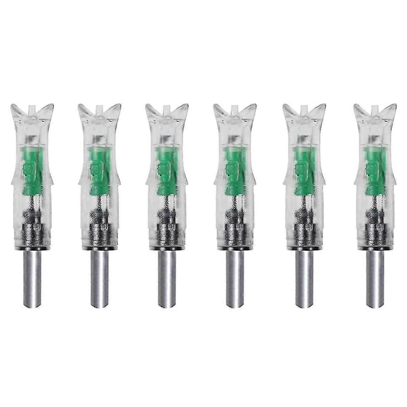 6PCS LED Lighted Nocks Fit 7.62mm Lighted Nocks Lighted Archery Nocks for Outdoor Archery Hunting
