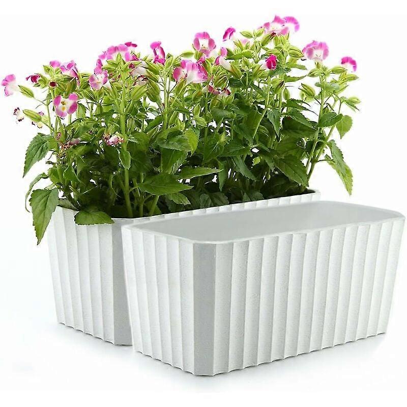 Self-Watering Adjustable Railing Planter For Outdoor Use