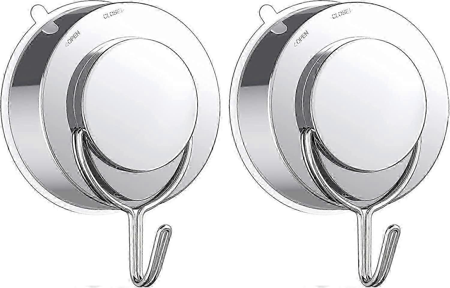 Suction Cup Hooks Silver Twist Suction Cup Removable 2 Pcs