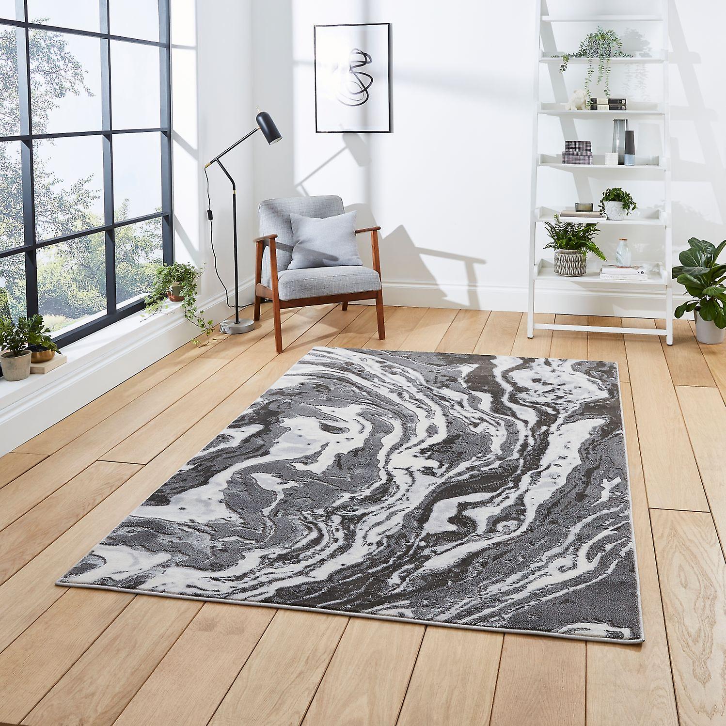 Apollo Think GR584 Grey  Rectangle Rugs Modern Rugs