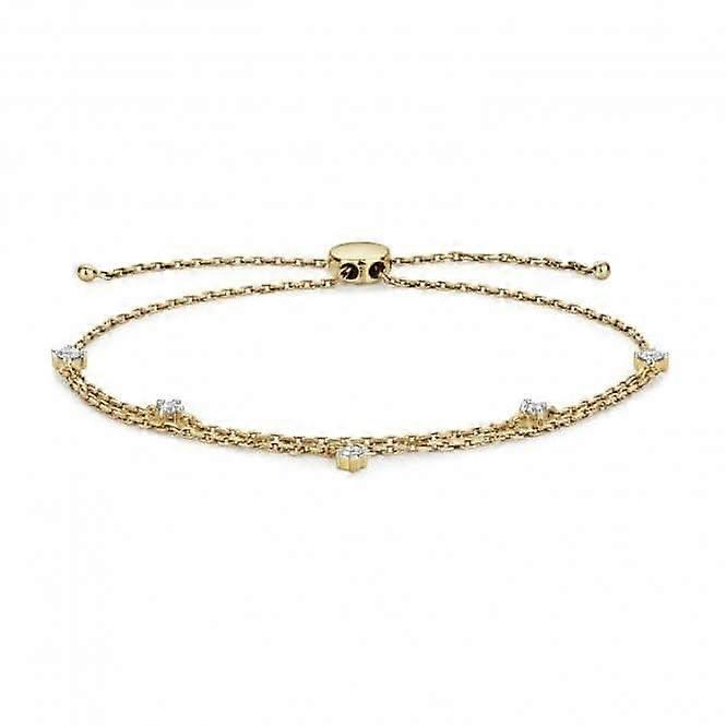 Diamond Jewellery 9ct Gold Diamond Chain Bracelet BD032