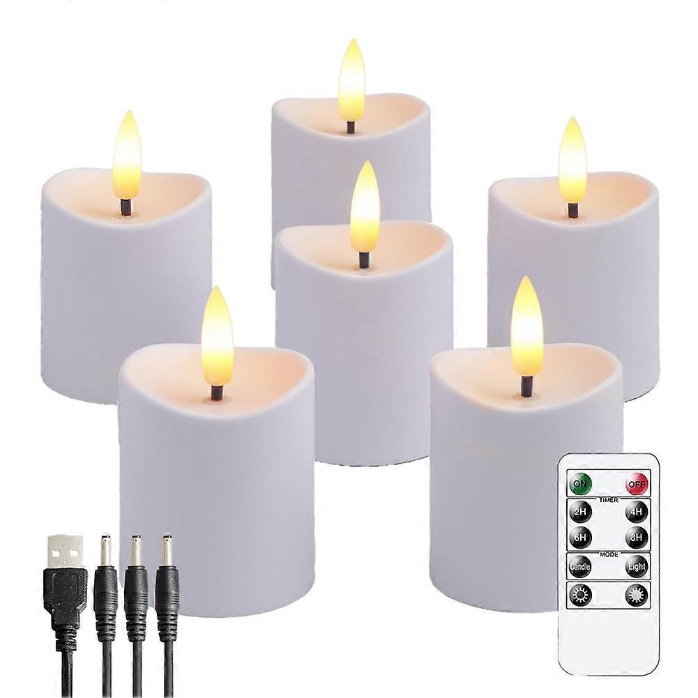 LED Candles, Flickering Flameless Candles, White