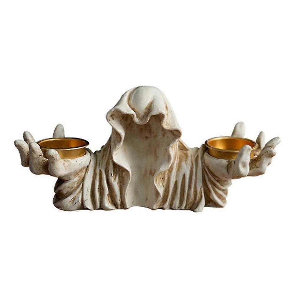 Ghost Candle Holder Vintage Resin Figurine for Table B