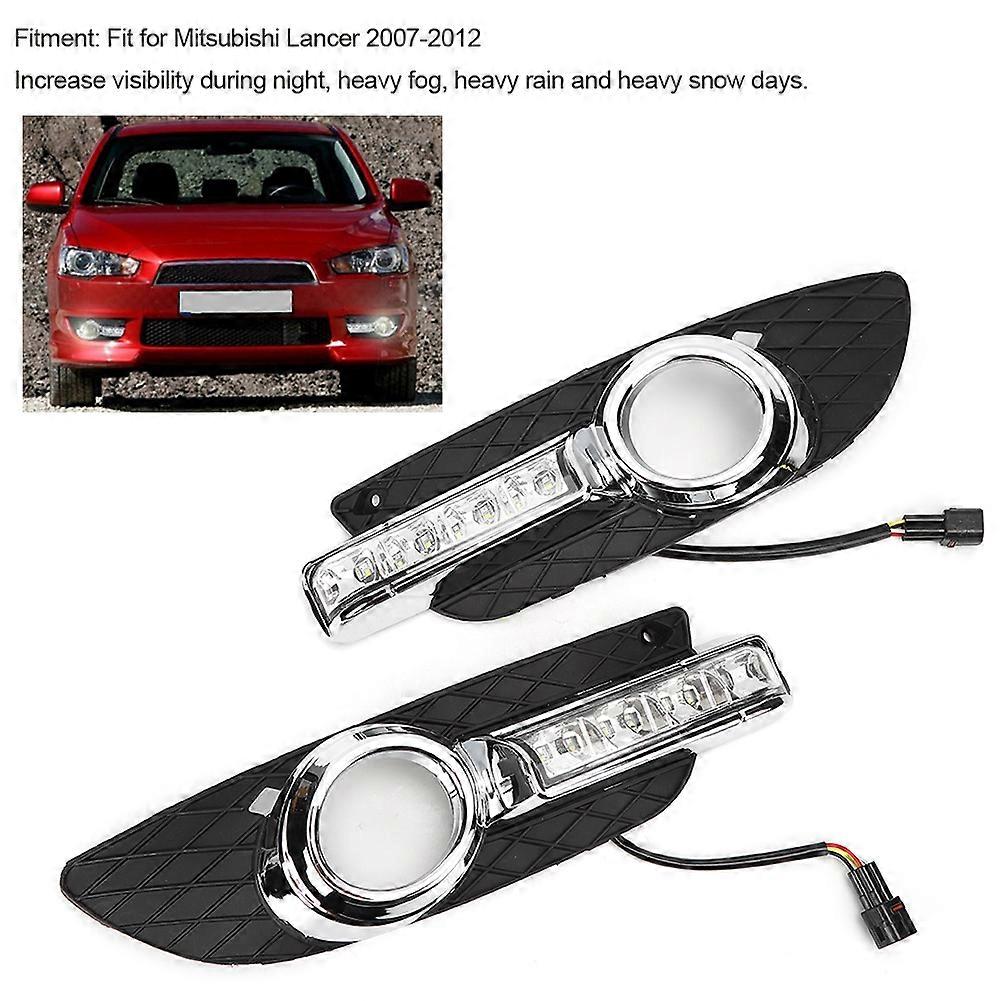 LED DRL Daytime Running Light Yellow White 2 Colors Fit for Mitsubishi Lancer 2007‑2012