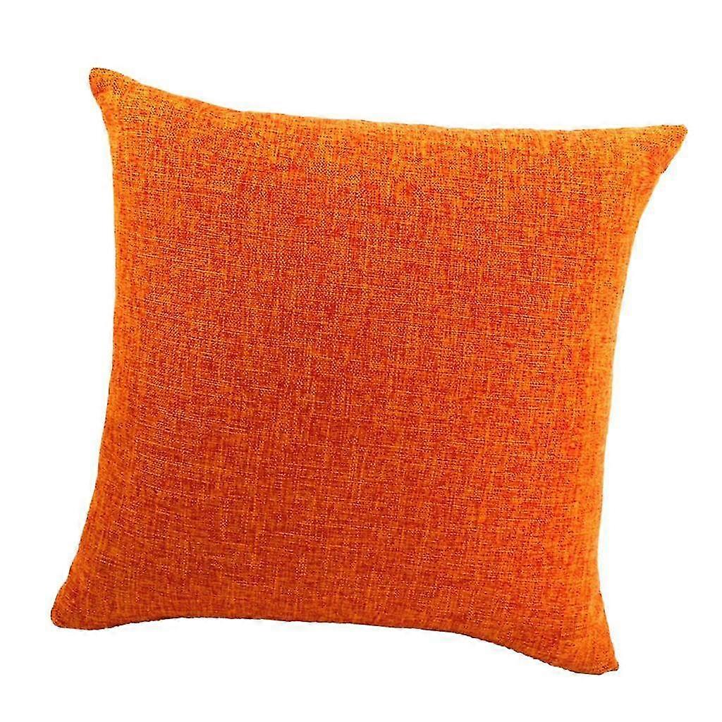 Polyester Nordic Solid Color Sofa Car Pillow Case Cushion Cover Orange hwy