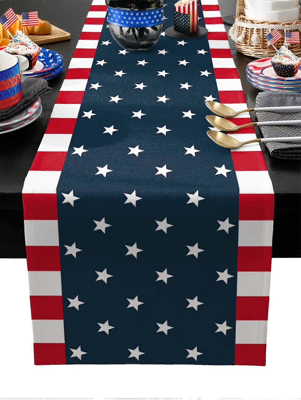 Linen Burlap Table Runner for Dinner Holiday Party Kitchen Decor 13x90inch