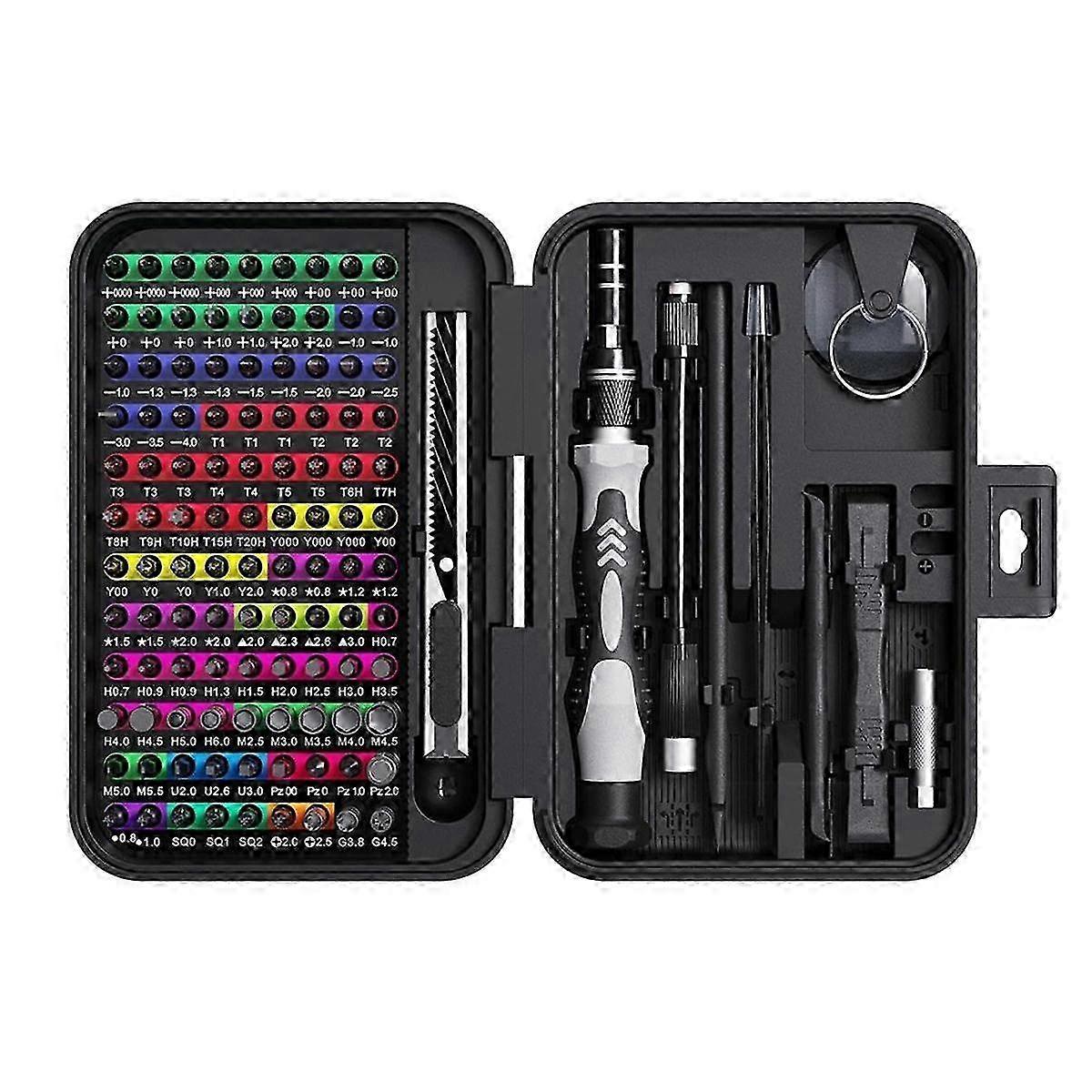 Set di cacciaviti di precisione con identificazione codificata a colori, mini kit di strumenti di riparazione magnetici 132 in 1 w