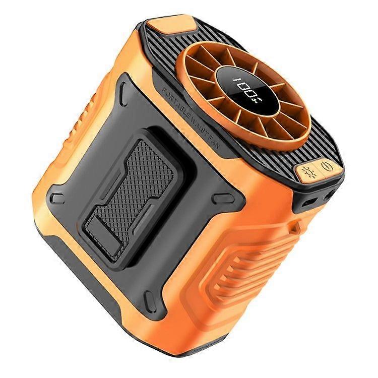 High Speed Motor Waist Fan 100 Speeds Adjustable Digital Display Portable Neck Fan with LED Light